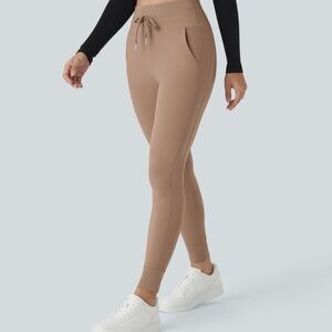 HALARA High Waisted Drawstring Pocket Plain Full Length Joggers